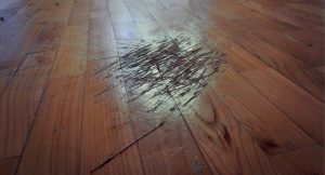 Deep scratches in hardwood floors